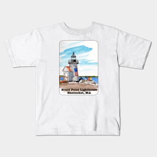 Brant Point Lighthouse Kids T-Shirt